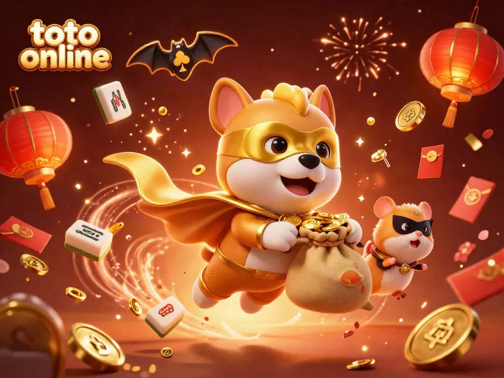 Experience thrilling toto online betting with dynamic 3D characters surrounded by casino-themed elements.