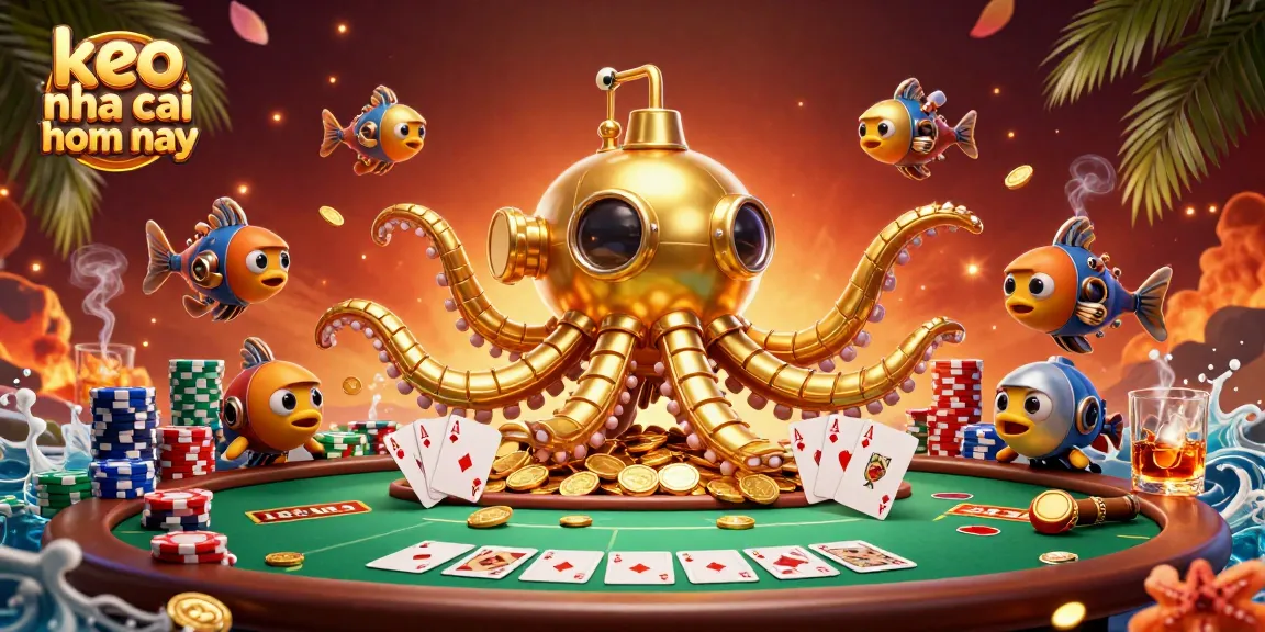 Engage in thrilling bets with keo nha cai hom nay while the golden kraken submarine emerges from coins.
